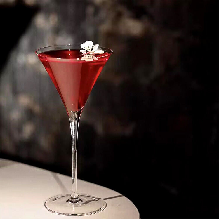 V-Shaped Crystal Champagne Glass
