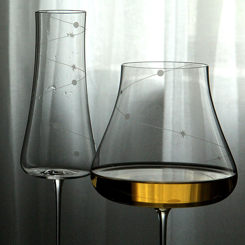 Ultra-Thin Burgundy Wine Glass, Crystal Glass With A Slender Stem