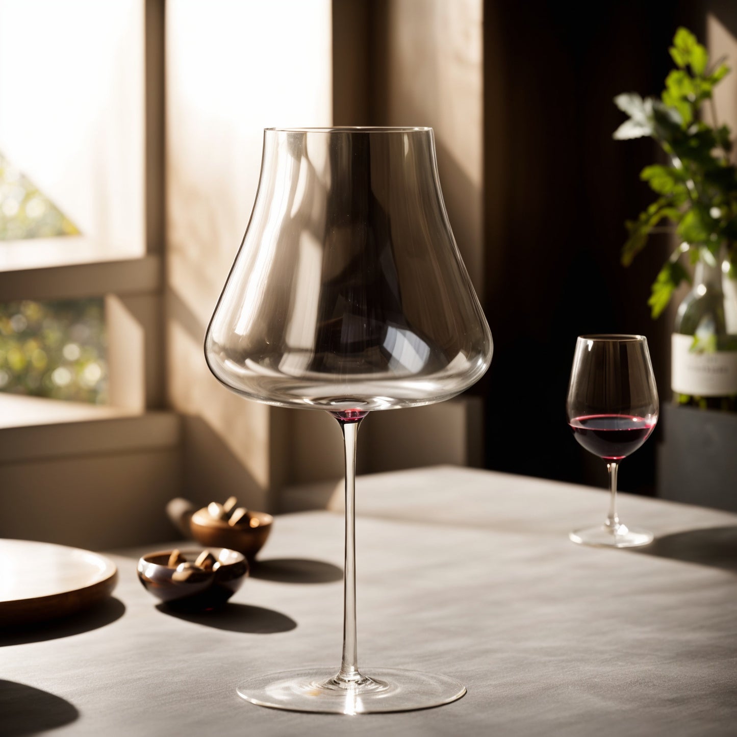 Ultra-Thin Burgundy Wine Glass, Crystal Glass With A Slender Stem