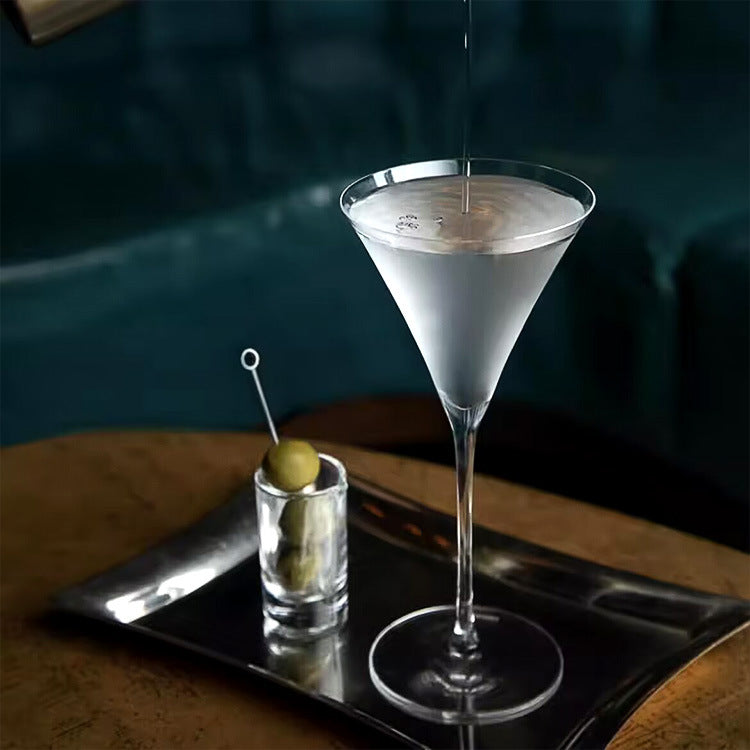 V-Shaped Crystal Champagne Glass